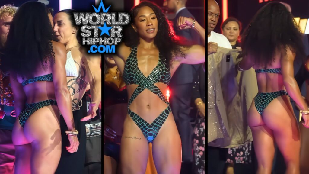 Boxing Champ Alycia Baumgardner Gets Cheeky and STUNS at Weigh Ins 1 Alycia Baumgardner hot butt