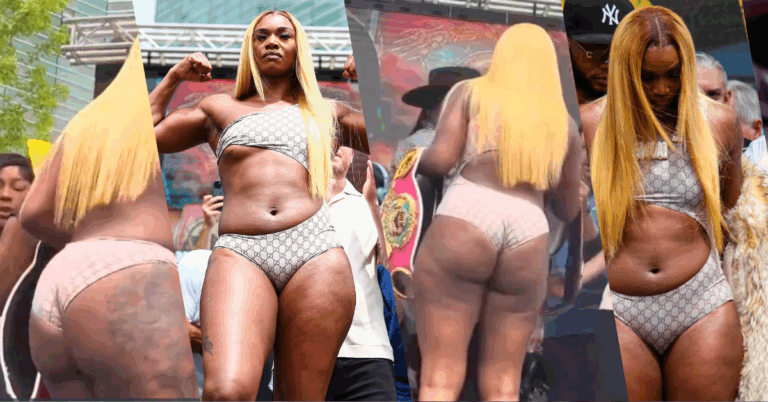 Boxing Great Claressa Shields Gets Cheeky Weigh Ins - Camera Man Focuses on Booty