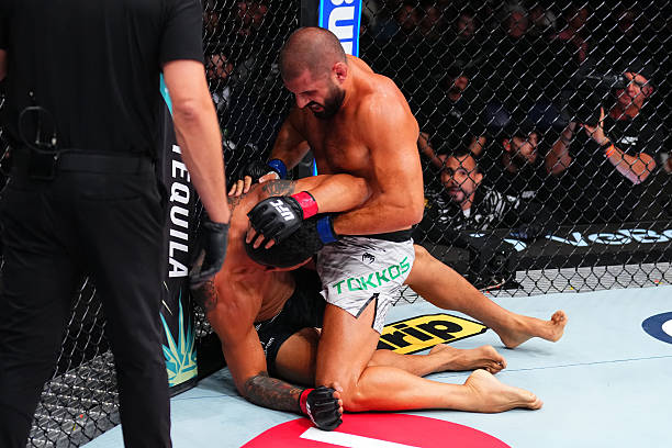 Tuco Tokkos Submits Junior Tafa with Slick Arm Triangle Choke - UFC Nashville Highlights 2 gettyimages 2224838781 612x612 1