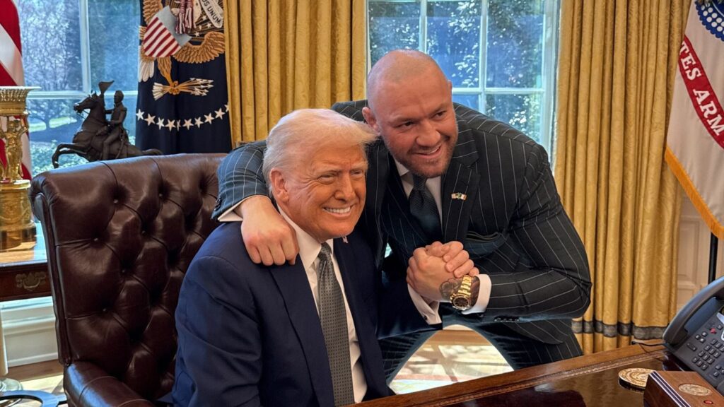 "I'm Back" - Conor McGregor Explains White House Fight Plans Alongside Jon Jones and Donald Trump 4 skynews conor mcgregor donald trump 6859911