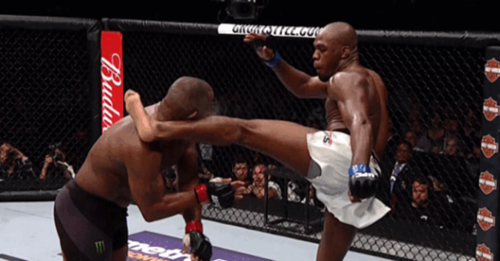 Jon Jones Flattered By Khamzat Chimaev's Compliments "Shows me a lot about his character." 4 Jon Jones head kick DC
