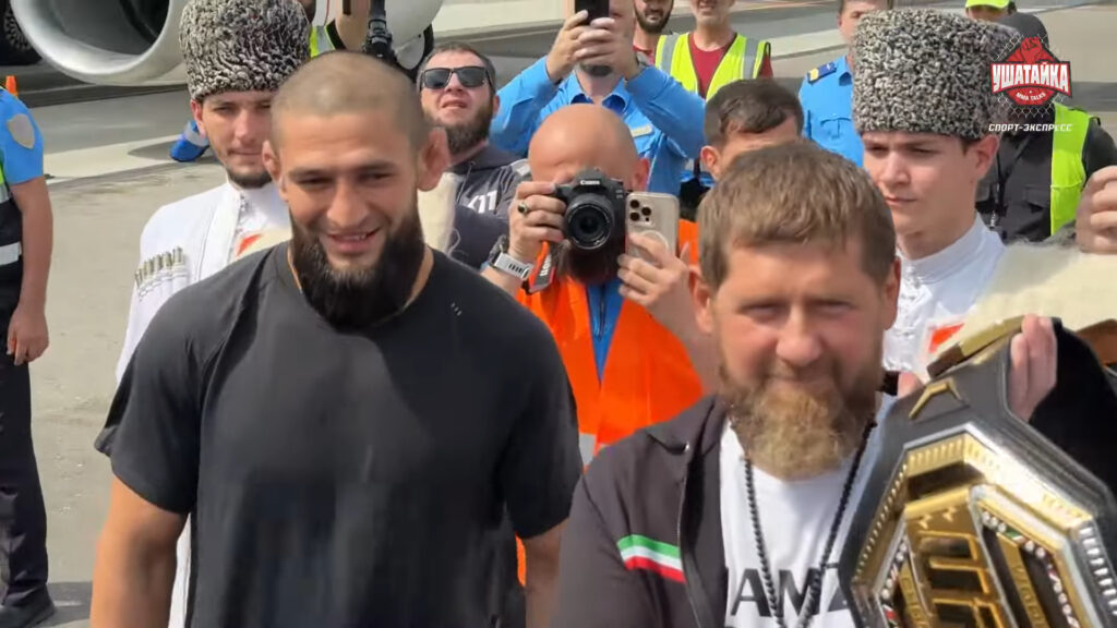 Khamzat Chimaev Welcomed in Chechnya by Ramzan Kadyrov After UFC Title Win