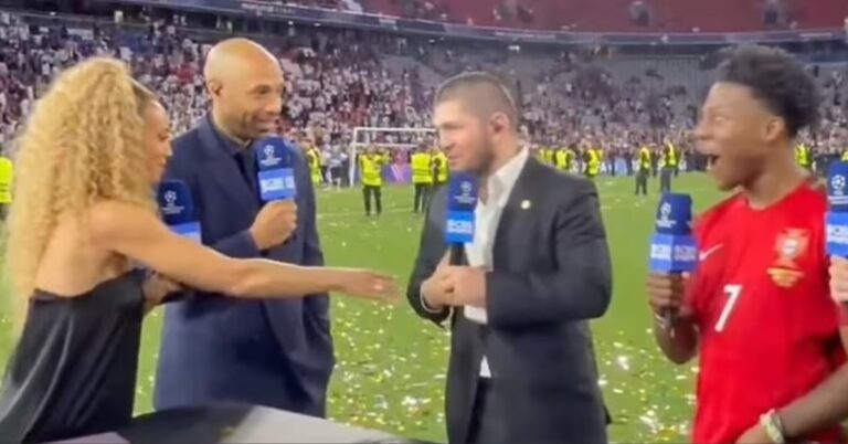 Khabib Nurmagomedov Refusing to Shake Female Reporters Hand — iShowSpeed To Blame