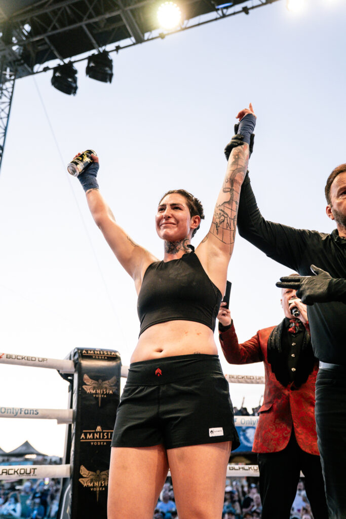 Watch: Biker Chick in Assless Chaps and Thong Wins by Knockout in BKFC 8 Shyanna Bintliff BKFC