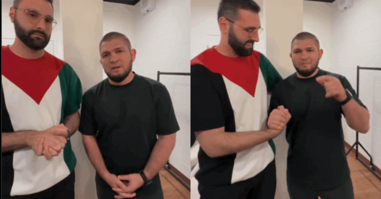 "You inspire the world" Khabib Nurmagomedov Shares Message to the People of Palestine