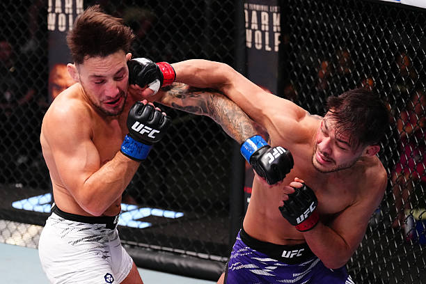 Esteban Ribovics Shines Bright, Defeats Elves Brener in Jaw-Dropping Slugfest - UFC Vegas 108 Highlights 4 gettyimages 2228261482 612x612 1