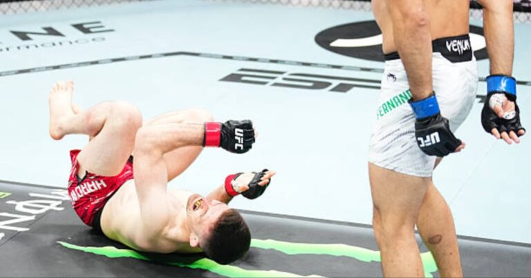 Kauê Fernandes Delivers Explosive Leg Kick TKO to Topple Harry Hardwick - UFC Paris Highlights