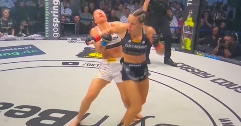 Alina Dalaslan Lands Insane Spinning Back Elbow KO to Stay Undefeated - Oktagon 76 Highlights