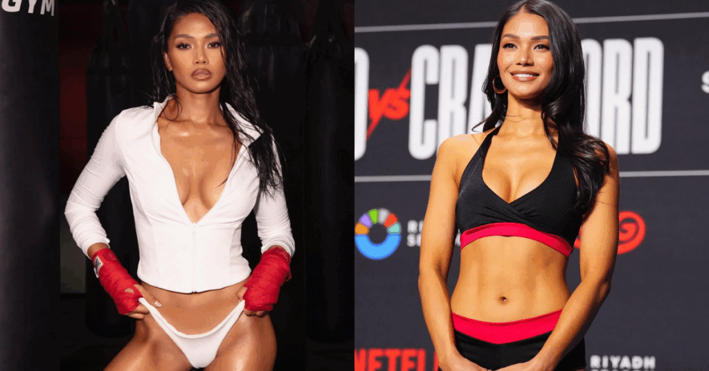 Red Dela Cruz Makes History as First Filipina Ring Girl at Historic Canelo vs Crawford Fight