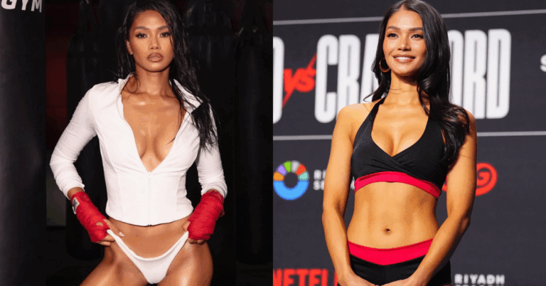 Red Dela Cruz Makes History as First Filipina Ring Girl at Historic Canelo vs Crawford Fight