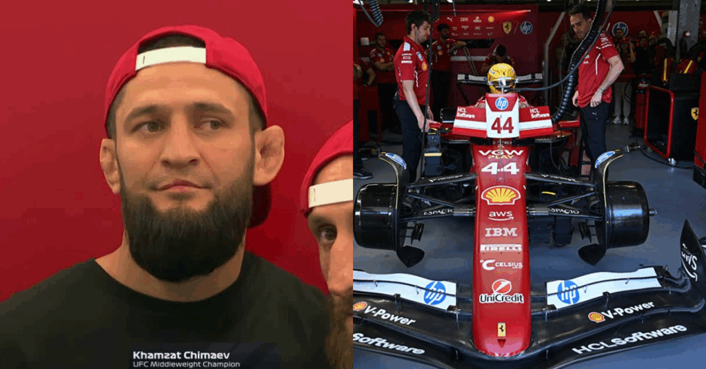 What Was UFC Champ Khamzat Chimaev Doing in Ferrari’s F1 Garage?