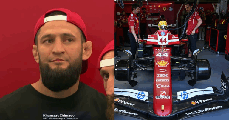 What Was UFC Champ Khamzat Chimaev Doing in Ferrari’s F1 Garage?