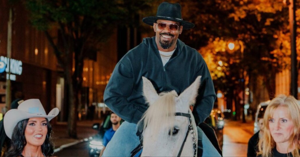 Jon Jones Trolls Tom Aspinall By Riding a Horse with an Eye Patch Following UFC 321 Eye Poke Controversy