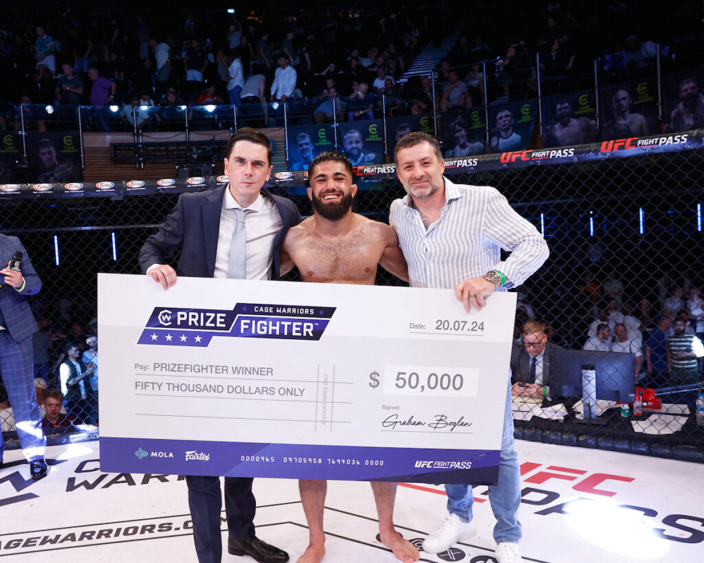 Shirzad Qadrian winning Prizefighter tournament 2024