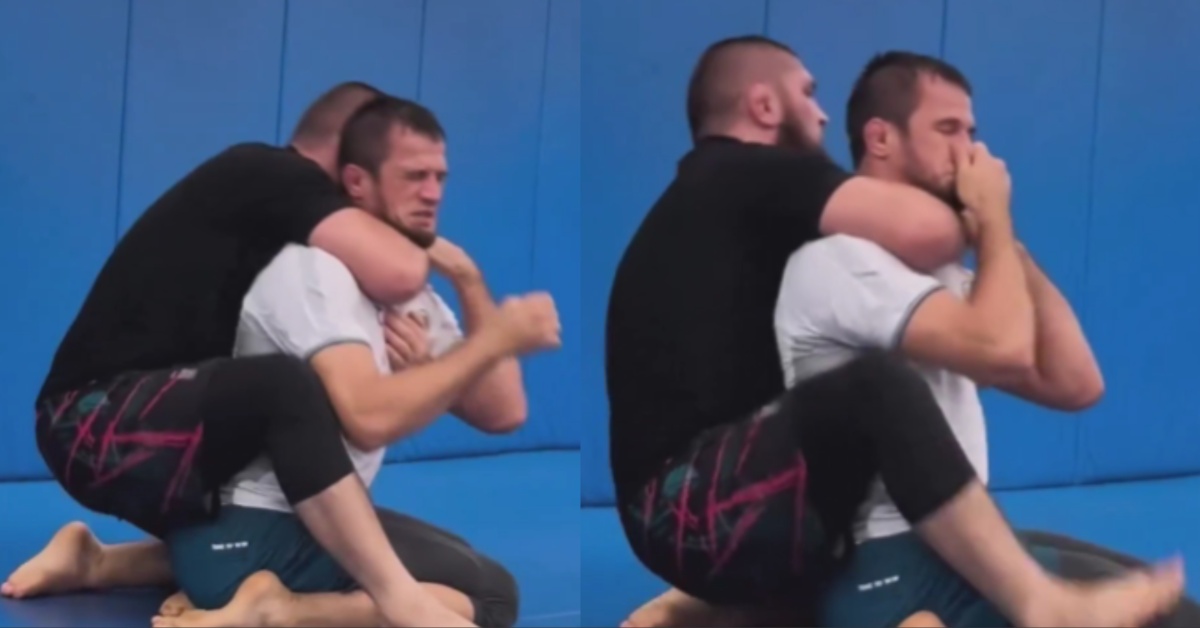 Watch: Khabib Nurmagomedov Damages Usman’s Nose During Training