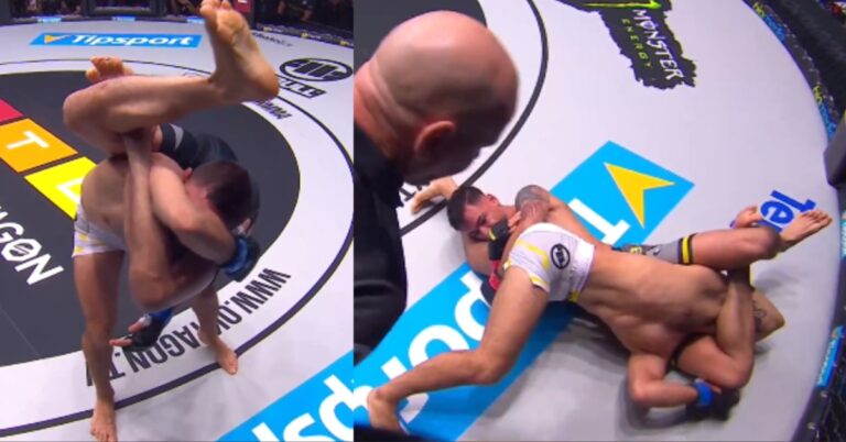 Watch: MMA Fighter Scores Insane Standing Inverted Triangle Submission