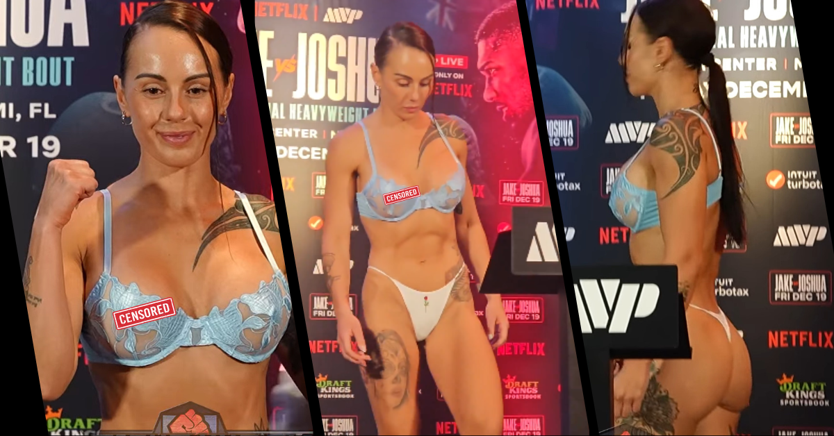 Watch: Cherneka Johnson Leaves Little to Imagination with Weigh In Outfit ahead of Jake Paul vs. Anthony Johnson Event