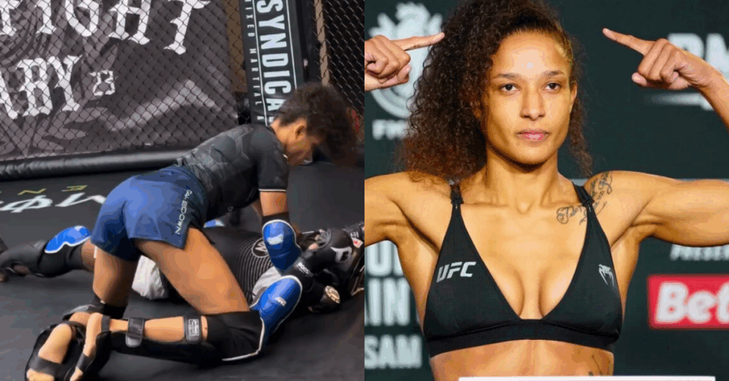 Female UFC Fighter Accidentally Knocks Out Male Training Partner With Knee During Sparring