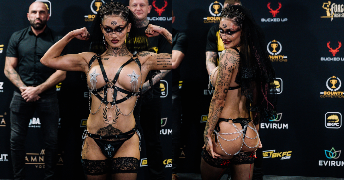 Look: ‘The Witch’ Meghan O’Neill Steals the Show with Skimpy Goth Outfit at the Weigh-Ins