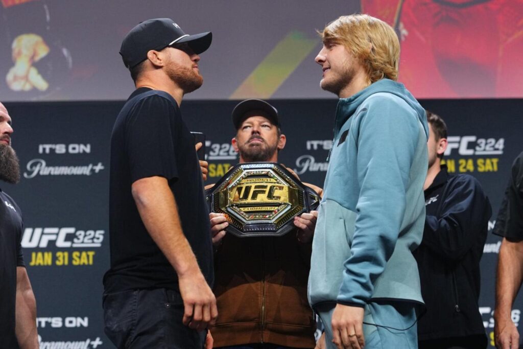 Gaethje vs Pimblett face off