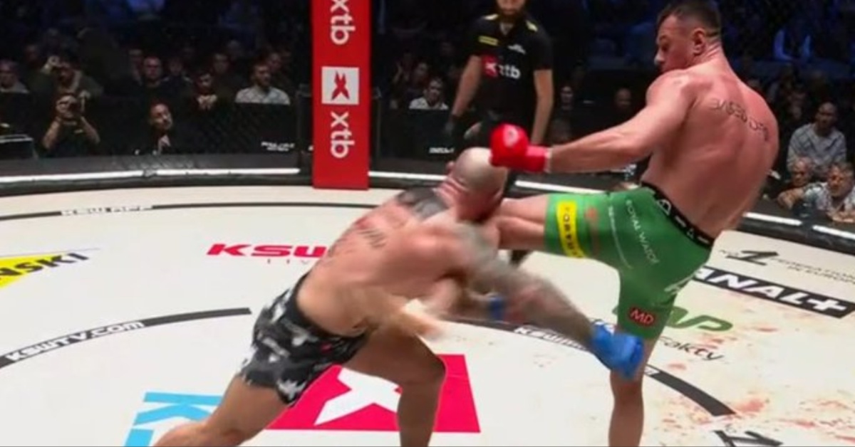 Arkadiusz Wrzosek Brutally KOs Szymon Bajor with Picture-Perfect Knee – KSW 114 Highlights