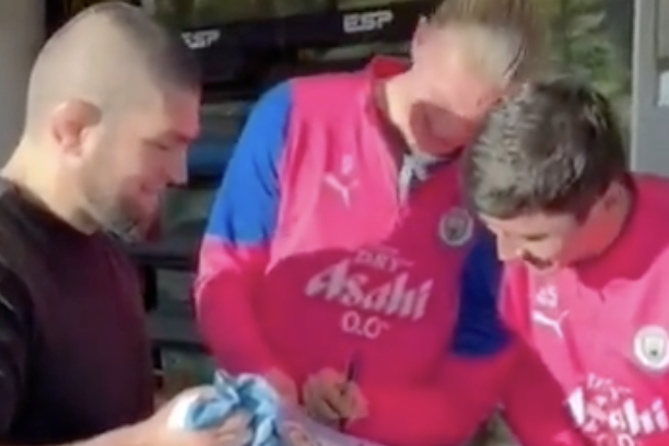 Khabib Nurmagomedov and Erling Haaland Work Together To Help Footballer