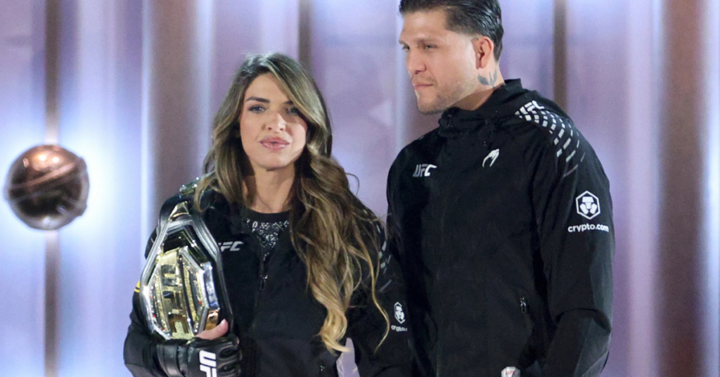 UFC Mackenzie Dern and Brian Ortega at the 83rd Golden Globe Awards 