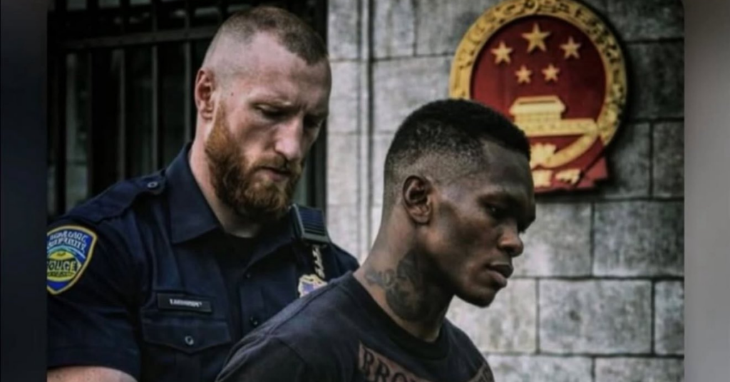UFC's Joe Pyfer Sparks Controversy with Arrest Image of Opponent Israel Adesanya