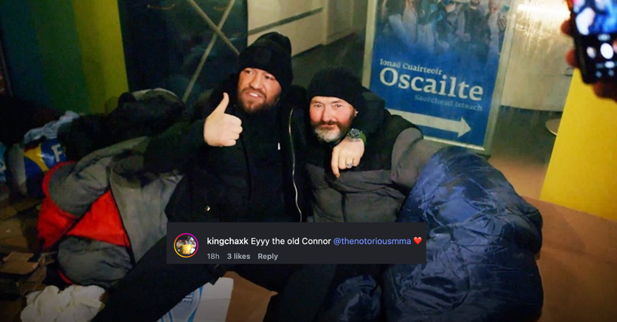 Fans React to Conor McGregor’s Heartfelt Moment With the Homeless in Ireland