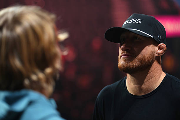 Justin Gaethje faces off with Paddy Pimblett