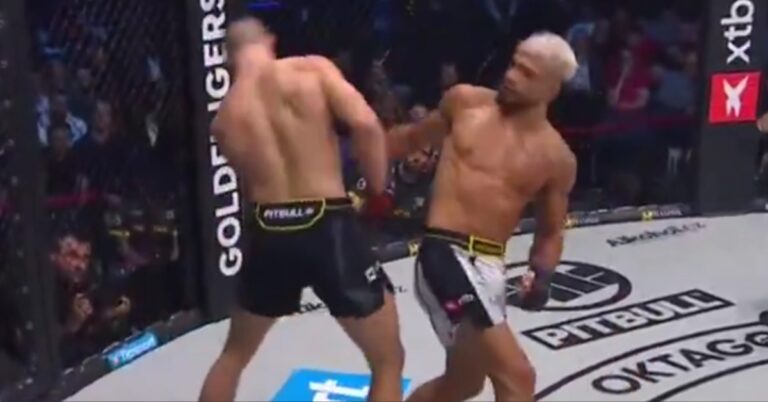 Kaik Brito KOs Ronald Paradeiser with Brutal Spinning Backfist to Claim Welterweight Crown - Oktagon 84 Highlights