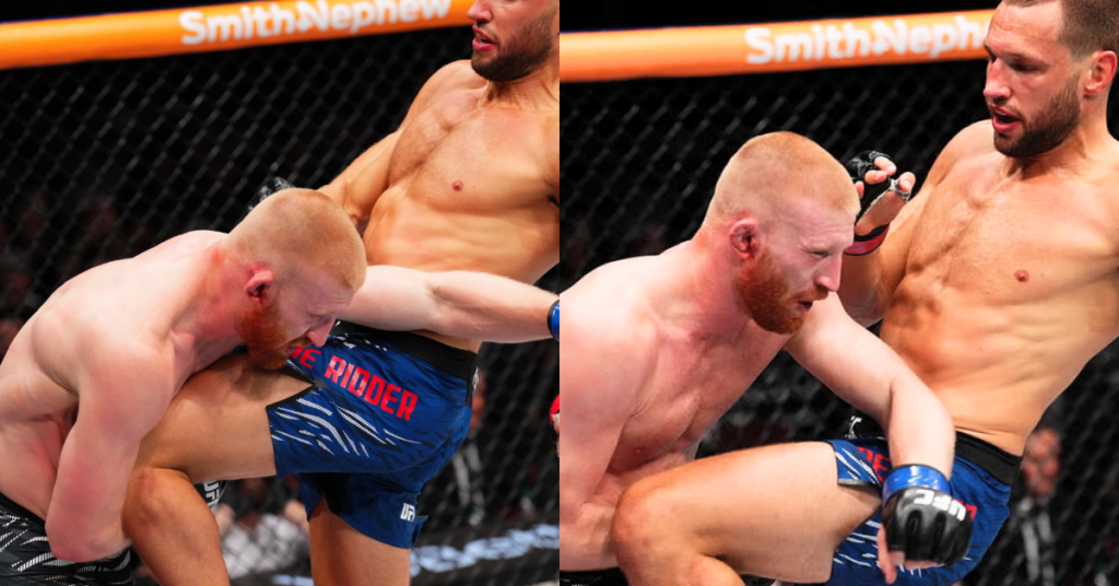 Удары коленом Райнира де Риддера