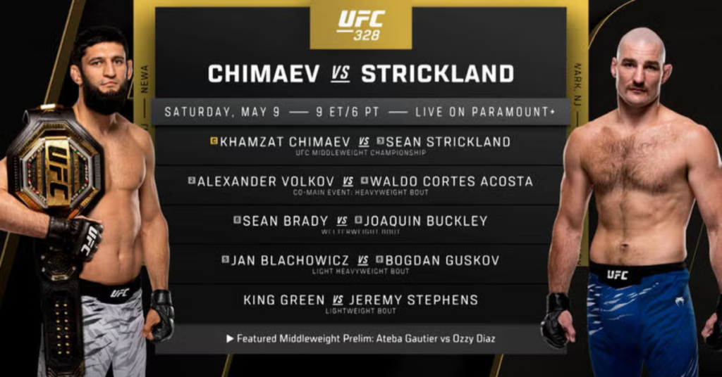 UFC 328: Хамзат Чимаев против Шона Стриклэнда