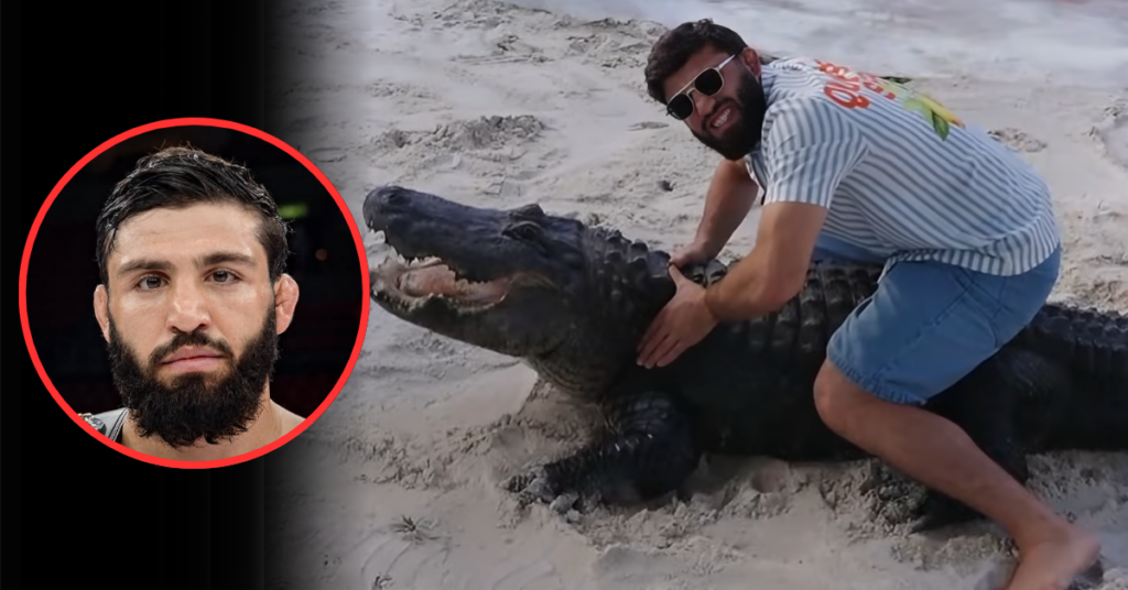 Arman Tsarukyan Tries Wild Rear-Naked Choke On REAL Alligator As He Awaits Next UFC Booking