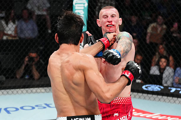 Роберт Рухала получает удар