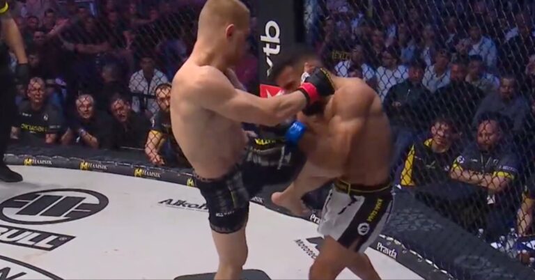 Max Holzer Stops Khalid Taha in First Round with Brutal Knee to the Body - Oktagon 88 Highlights