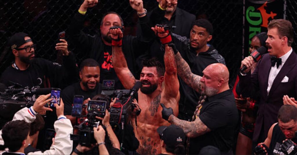 Mike Perry TKOs Nate Diaz in Crazy Blood-Soaked Brawl - Rousey vs. Carano Highlights