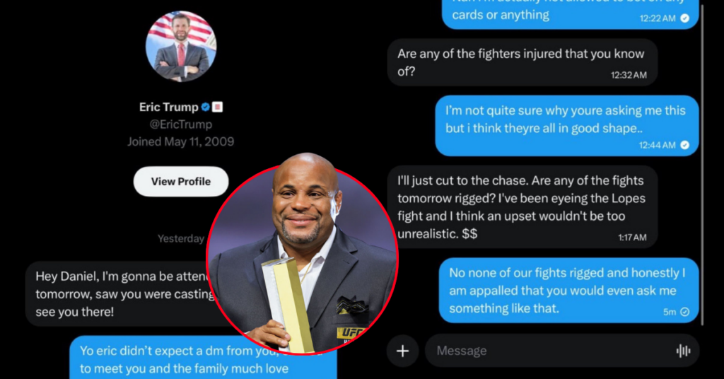 Did Eric Trump Ask Daniel Cormier If UFC Freedom 250 Fights Were Rigged?