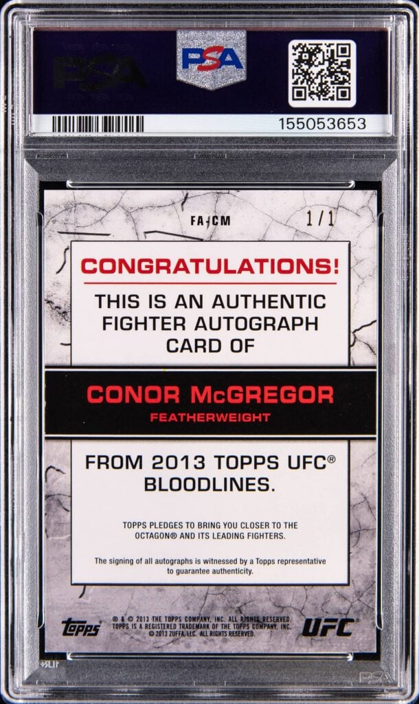 conor mcgregor rookie card