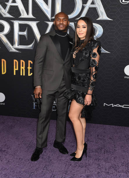 Kamaru Usman at Black Panther Premiere