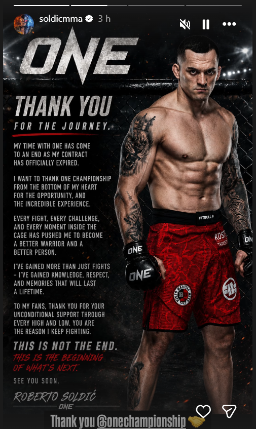 Roberto Soldic free agent UFC